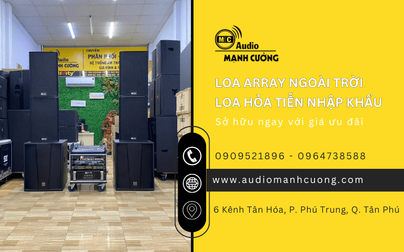 loa array v&agrave; loa hỏa tiễn 